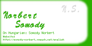 norbert somody business card